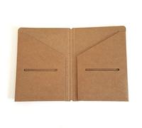 Kraft File Folder for Passport Pocket Traveller's Notebook 5"x3.65" - Brown Card Holder Refill Pack - Craft Card Holder Insert for Refillable Small Traveler's Notebook - 2 Small + 2 Large Card Slot