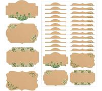 Kraft Floral Canning Jars Label 2x3 inch Handmade Mason Jar Stickers Natural Brown Spice Bottle Labels for Gift Seal,Organizing,Pantry,Price Tags 250pcs