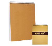 KRAFT GEEK A4 Sketchbook 160gsm 60 Sheets Sketch Pad for Artists, Watercolour, Painting, Drawing