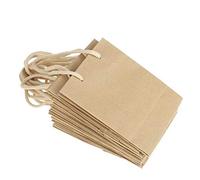 Kraft Handle Paper Paper Gift Bags Bags Takeaway Carrier Bags For Food Takeaway Use 10 Pcs Beige Stylish and Popular