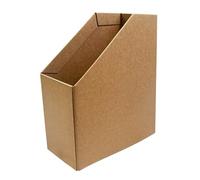 Kraft Magazine File Corrugated Cardboard Desk Organiser