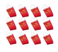 Kraft Paper Bags with Stylish Hotfoil Embossing Gift Bag for Weddings and Events Elegant Handbag Event Giveaway Pack of 12