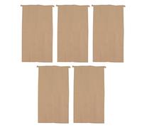 Kraft Paper Composite Woven Bag Reusable Durable Large Capacity Leaf Storage Bag for Garden Lawn Home Use 100 X 50cm 5Pcs