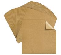 Kraft Paper Deli Sheets, 12" x 12", Greaseproof Food Basket Liner Sheets, Pre-cut Sandwich Wrappers, Naturally Grease Proof Food Mats, by Better Kitchen Products (100)