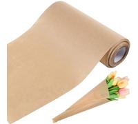Kraft Paper Flower Bouquet Wrapping Roll for Arrangements Protecting | Khaki, Tear Resistant and Easy to Cut, Seamless Multi Functional Sheet for Packing