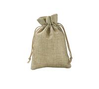Kraft Paper Gift Bags， 50 pcs Hessian Burlap Jewelry Gift Drawstring Bags Multicolor 13.5x9.5cm(Burlywood)
