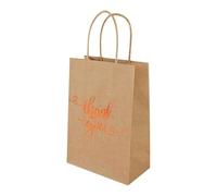 Kraft Paper Gift Bags， 6pcs Multicolor Letter Pattern Kraft Gift Bags 15x21x8cm For Various Occasions(B01-6Pcs)