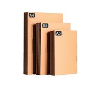 Kraft Paper Notebook Student Suture Gold Simple Horizontal line -B5 [Large] Blank