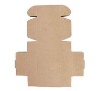Kraft Paper Packing Box Maple Leaf Pattern Small Gift Craft Wrapping Box Wedding Party Favor Suitable for Soap Candy Packaging Brown 65x65x30mm 50pcs