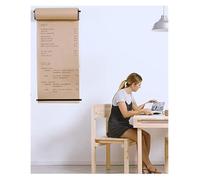 Kraft Paper Roll Holder & Dispenser - Wall-Mounted Butcher Paper Display Shelf for Grocery Lists, Art Projects, and Home Decor