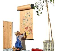 Kraft Paper Roll Holder & Dispenser Wall Mounted Children Doodle Drawing Board, Clothing Store Butcher Paper Roll Holder - Height Adjustable Wall Mount Note Paper Roll Cu，Steel Frame Wide 97cm/38.1in