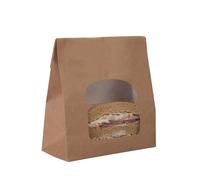Kraft PP Laminated Paper Sandwich Bag 15.7 x 7.3 x 22cm (1 x 250)