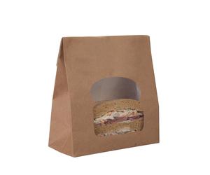 Kraft PP Laminated Paper Sandwich Bag 15.7 x 7.3 x 22cm (1 x 250)