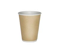 Kraft Ripple Paper Coffee Cups, 350ml, Pack of 500