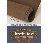 kraft-tex® Vintage Roll, Chocolate Prewashed: Kraft Paper Fabric