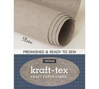 kraft-tex® Vintage Roll, Stone Prewashed: Kraft Paper Fabric
