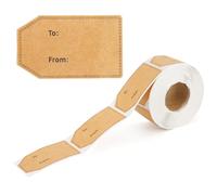 Kraft to and from Gift Tag Stickers,300pcs Gift Tag,Present Labels Stickers,All-Purpose Name Present Labels for Christmas Holiday Decoration