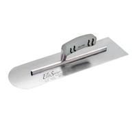 Kraft Tool CFE285PF 16"x4" Elite Series Five Star Carbon Steel Round Front/Square Back Cement Trowel w/ProForm Hdl