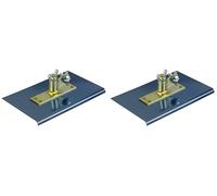 Kraft Tool Co. CC395A-01 9 in. x 6 in. All-Angle Blue Steel Walking Edger with 1/2 in. Radius, 2-Pack