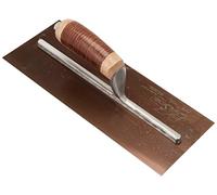 Kraft Tool PLE460L Elite Series Five Star Golden Stainless Steel Plaster Trowel with Leather Handle, 13 x 5-Inch