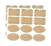 Kraft Watercolor Green Plants Canning Stickers Round Food Labels Write on Date Contents Canning Jar Lids Labels with Lines for Mason Jars Homemade Jam and Jelly 300Pcs