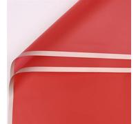 Kraft Wrapping Paper 20pcs Golden Border Flower Bouquet Wrapping Papers Gold Line Half Transparent Gifts Paper Florist Bouquet Waterproof Paper(Red)