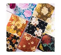 Kraft Wrapping Paper 8pcs/Pack Gold Autumn Flower Vellum Paper Pattern Pack for Scrapbooking Happy Planner Card Making Junk Journal Project