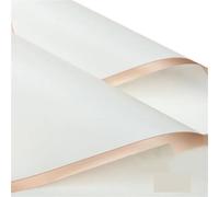Kraft Wrapping Paper Roll 5pcs/Pack Flower Wrapping Paper Golden Border Rose Half Transparent Packing Florist Bouquet Wrapping Material(01)