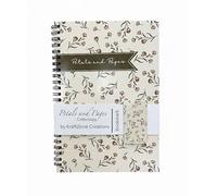Kraft2Love Creations Petals and Pages A5 Twin Wire Bound Notebook and Magnetic Bookmark Set | Soft Cover Floral Journal with Lined Pages | Perfect for Journaling, Notes, and Gifting (Ditsy Beige)