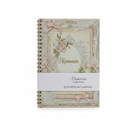 Kraft2love Creations Vintage "Memories" A5 Notebook | Lined, 100 Pages/50 Sheets | Gold Twin Wire Bound | Scrapbook Style Journal, Memory Book (1 PC Vintage Peach)