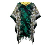 Kraft4Life| Women Summer Beach Cover up Oversize Caftan Tunic Casual Top Blouse Short Kaftan Beach Dress poncho, Hk2-sm-green, Large