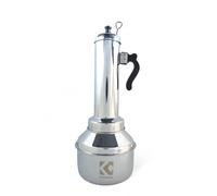 KRAFTANGLE Ankur Micro Puttu Kudam Cooker Stainless Tubular Steamer, Steel Steamer, Steamer Plate with Black Plastic Handle, 0.5 Liter Stainless Steel Chiratta Puttu Maker, Pressure Cooker, Silver