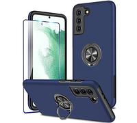 KRAFTCARE for Samsung S22 Plus Case with Kickstand Ring and Screen Protector, Shockproof and Anti Scratch 360° Magnetic Ring Holder Stand Phone Cover for Samsung Galaxy S22 Plus - Blue