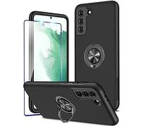 KRAFTCARE for Samsung S22 Plus Case with Kickstand Ring and Screen Protector, Shockproof and Anti Scratch 360° Magnetic Ring Holder Stand Phone Cover for Samsung Galaxy S22 Plus - Black