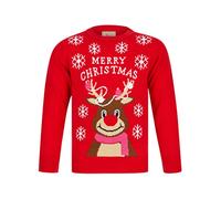 kraftd Boys & Girls Christmas Jumper Kids Reindeer Pullover Sweater Xmas Sweatshirt Long Sleeve Tops Pullover Jumpers