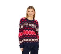 kraftd Christmas Jumpers for Women Long Sleeve Casual Pullover Tshirts | Christmas Tops | Sweatshirt | Ladies Jumper (Navy, M)