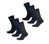 kraftd Diabetic Socks for Men Non Slip with Soft Top Cushioned Seamless Design for Swollen Feet & Ankles | Loose Top Extra Wide Socks | Hospital Slipper Socks | Cotton Socks (Pack of 6)