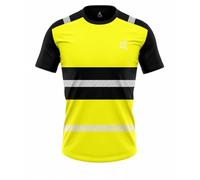 kraftd Hi Vis T Shirt Short Sleeve Work Safety Top Breathable Crew Neck Reflective High Visibility Summer Workwear T-Shirt for Outdoor & Construction