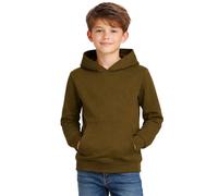 kraftd Hoodie For Boys And Girls Plain Long Sleeve Pullover Sweatshirt With Hood Kids Jumper Top For Sports Casual School Khaki