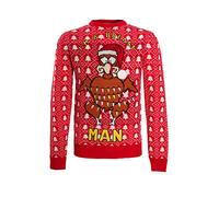 kraftd Mens Christmas Jumper Novelty Xmas Sweatshirts Long Sleeve Crewneck Holiday Pullover Sweater Tops | Funny Jumpers | Knitted Sweatshirt | Ugly Sweaters