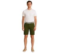 kraftd Men's Cotton Twill Chino Shorts With Woven Belt - Casual Summer Half Pants With Pockets