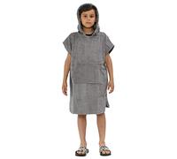 kraftd Unisex Kids Hooded Poncho Changing Robe 100% Terry Towelling Cotton Robes With Pocket & Hood for Beach Swimming Surfing Bathing Watersports (1 Piece)