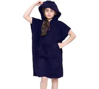 kraftd Unisex Kids Hooded Poncho Changing Robe 100% Terry Towelling Cotton Robes With Pocket & Hood for Beach Swimming Surfing Bathing Watersports (1 Piece)
