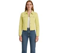 kraftd Women's Denim Jackets Casual Summer Long Sleeve Jacket | Ladies Denim Jackets Button Up Slim Fit | Stretch Denim Jacket | Jacket Women UK With Collared Neckline And Pockets (Pale Lemon, 10)