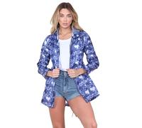 kraftd Womens Raincoat Ladies Rain Jackets Waterproof Showerproof Lightweight Hooded Rain Mac (Ella-Scribble Heart, S)