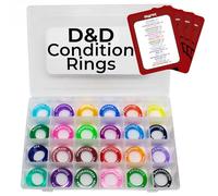 Kraftex DND Condition Rings [96pcs]: Accessories for Dungeon Masters to Track Spell Effects. Condition Markers D&D Accessories use as DND Tokens, Ring Status Markers or DM Tools.