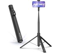 KraftGeek Automatic Phone Tripod for Smartphone, 66"/168cm Portable Selfie Stick Tripod for iPhone/Samsung, Phone Stand for Filming with Remote Control for Vlogging & Content Creation, Black