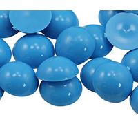 KraftGenius Allstarco 11mm Blue Tourquoise .T001 Flat Back Acrylic Round Cabochons Plastic Pearl Gems For Jewelry Making Costume Making Cosplay Jewels Embelishments - 50 Pieces