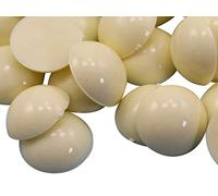 KraftGenius Allstarco 11mm Ivory .I001 Flat Back Acrylic Round Cabochons Plastic Pearl Gems For Jewelry Making Costume Making Cosplay Jewels Embelishments - 50 Pieces