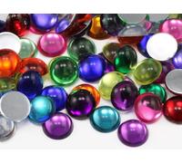 KraftGenius Allstarco 13mm Round Flat Back Acrylic Cabochons Assorted Colors Plastic Gems for Crafts Costume Embelishments Card Making Jewels Jewelry Making Supplies Cosplay Jewels 150 Pcs